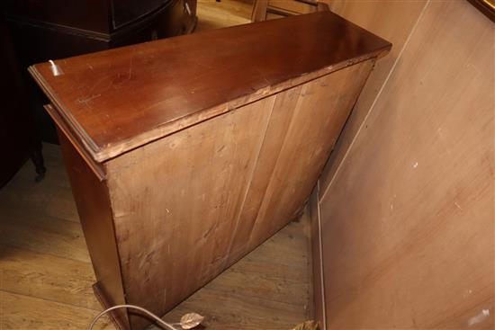 A late Victorian mahogany open bookcase W.106cm
